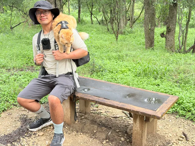 Mark sitting on Puddle Top