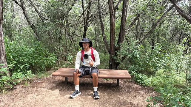 Mark sitting on Canyon Composite