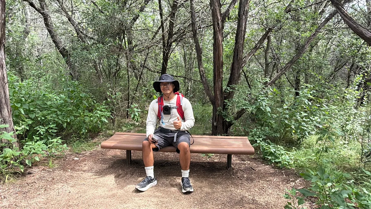 Mark sitting on Canyon Composite